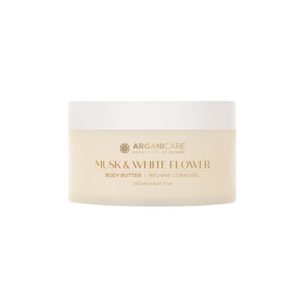 Beurre corporel musque et fleurs blanches Arganicare 250ML Beurre corporel musque et fleurs blanches Arganicare 250ML