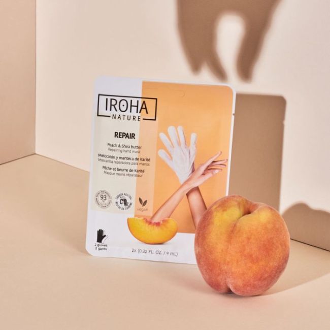 Gants masque réparateur mains et ongles pêche Iroha