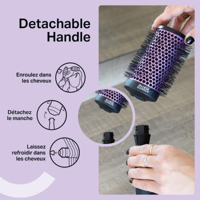 Barillet pour brosse détachable Multibrush 55mm Olivia Garden