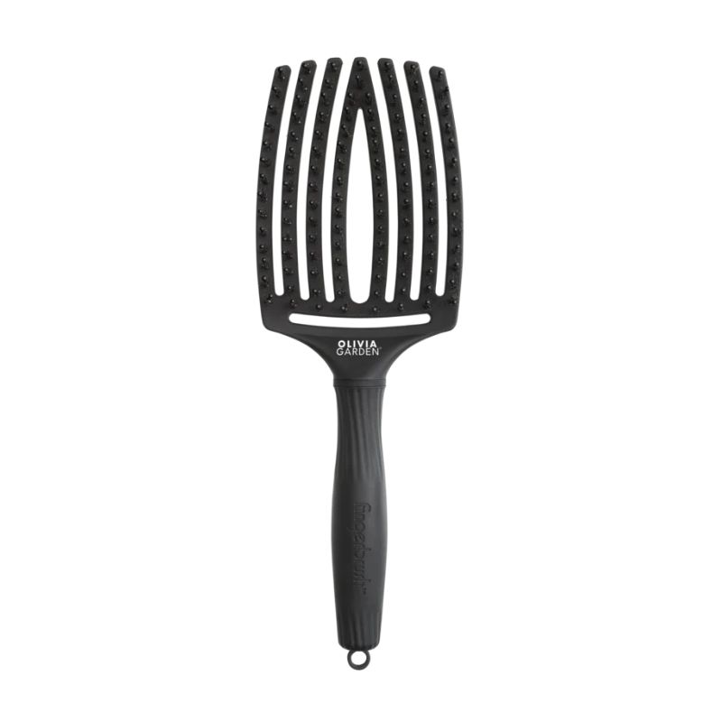 Brosse Fingerbrush Care Iconic Full Black taille L Olivia Garden