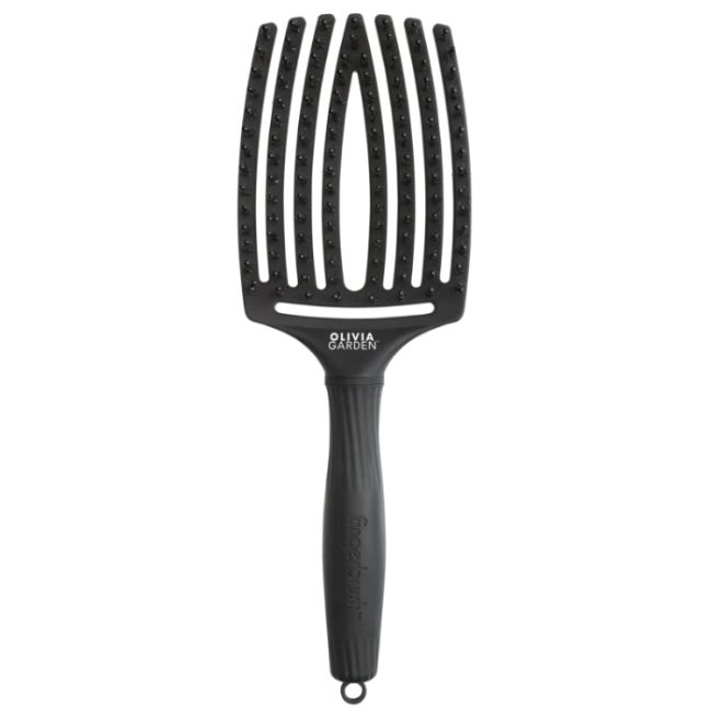 Brosse Fingerbrush Care Iconic Full Black taille L Olivia Garden
