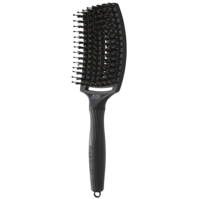 Brosse Fingerbrush Care Iconic Full Black taille L Olivia Garden