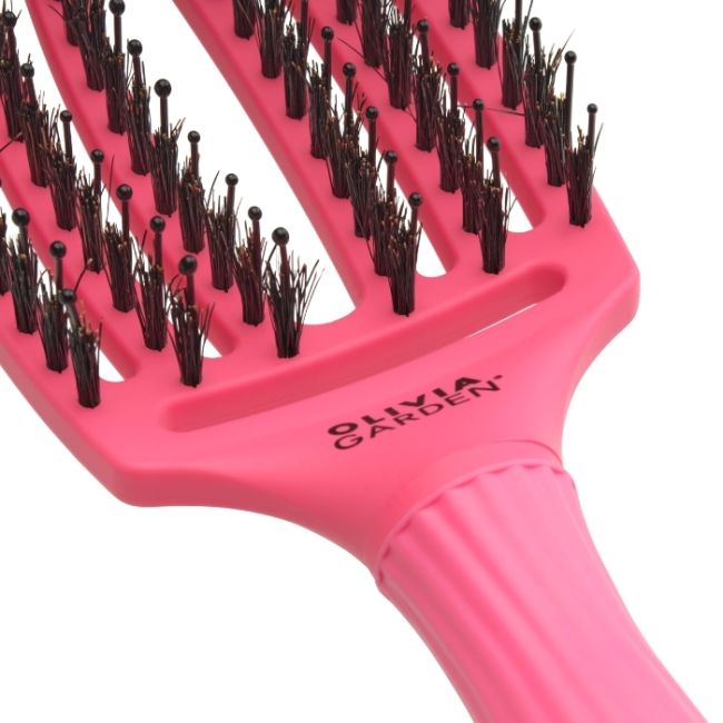 Brosse Fingerbrush Care Iconic Hot Pink taille M Olivia Garden