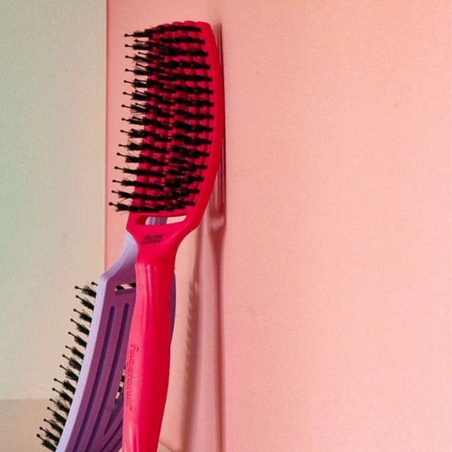 Brosse Fingerbrush Care Iconic Hot Pink taille M Olivia Garden