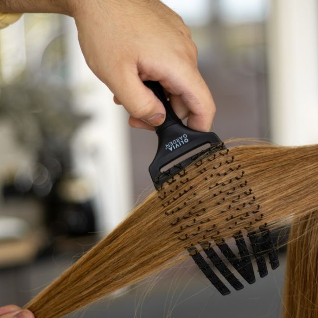 Brosse Fingerbrush Care Iconic Full Black taille M OliviaGarden