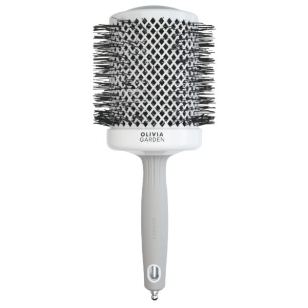 Brosse brushing Expert Blowout Shine nylon blanc & gris 80mm Olivia Garden Brosse brushing Expert Blowout Shine nylon blanc & gris 80mm Olivia Garden