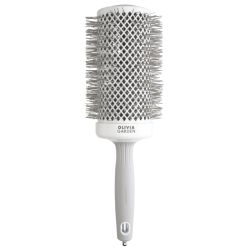Brosse brushing Expert Blowout Speed nylon ondulé Blanc & gris 65mm Olivia Garden