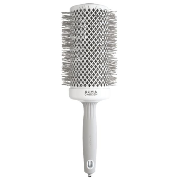 Brosse brushing Expert Blowout Speed nylon ondulé Blanc & gris 65mm Olivia Garden Brosse brushing Expert Blowout Speed nylon ondulé Blanc & gris 65mm Olivia Garden