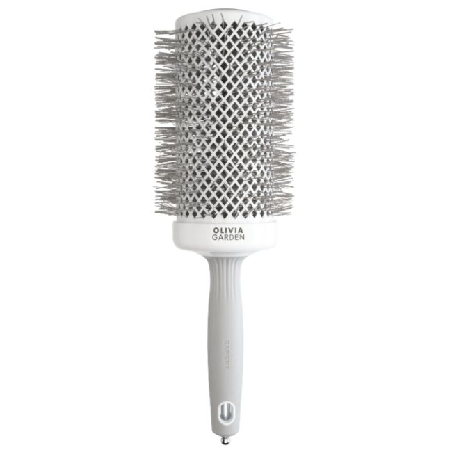 Brosse brushing Expert Blowout Speed nylon ondulé Blanc & gris 65mm Olivia Garden