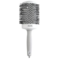 Brosse brushing Expert Blowout Shine nylon blanc & gris 65mm Olivia Garden