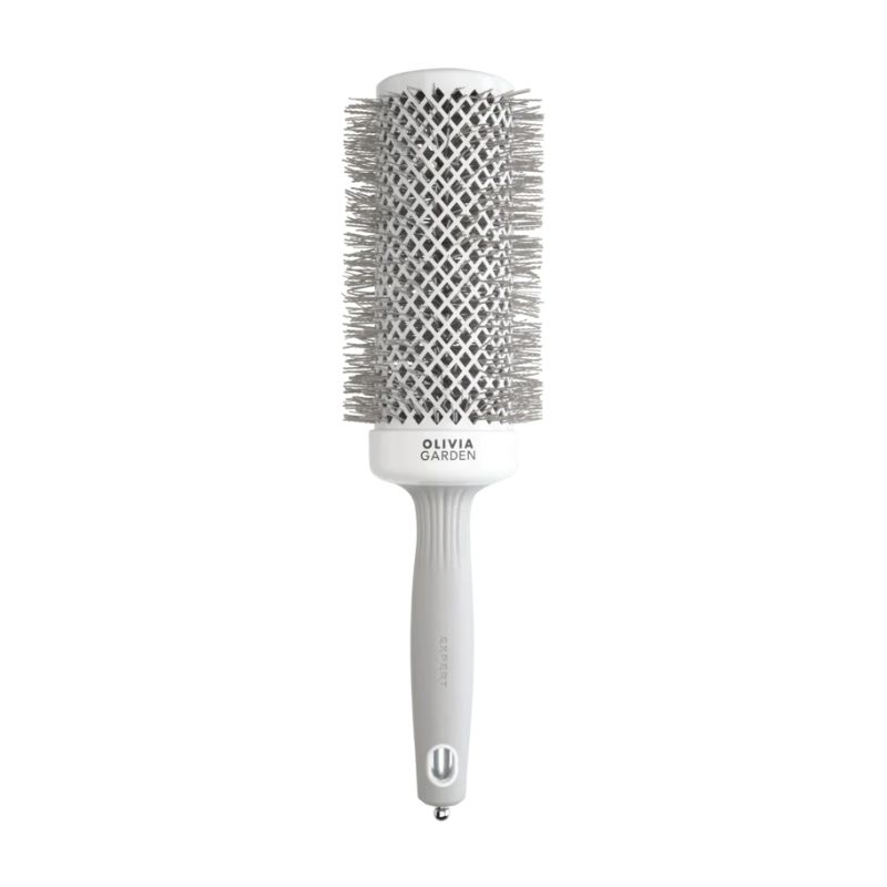 Brosse brushing Expert Blowout Speed nylon ondulé blanc & gris 55mm Olivia Garden