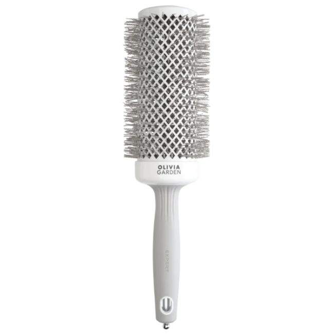 Brosse brushing Expert Blowout Speed nylon ondulé blanc & gris 55mm Olivia Garden