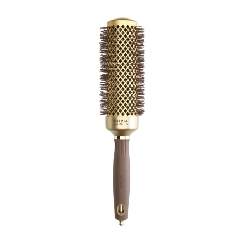 Brosse brushing Expert Blowout Speed nylon ondulé doré &marron 45mm Olivia Garden