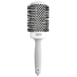 Brosse brushing Expert Blowout Shine nylon blanc & gris 55mm Olivia Garden