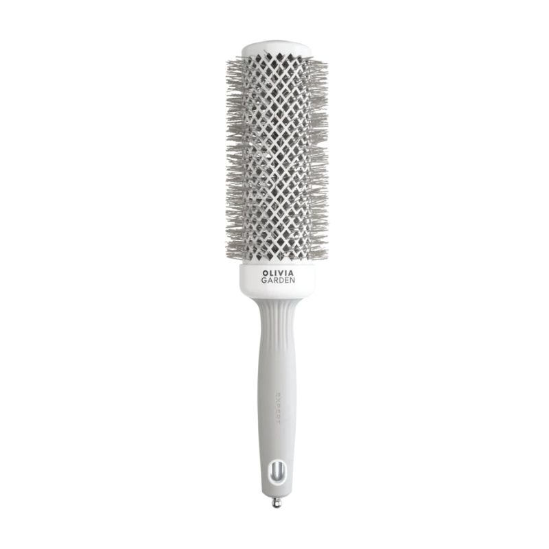 Brosse brushing Expert Blowout Speed nylon ondulé blanc & gris 45mm Olivia Garden