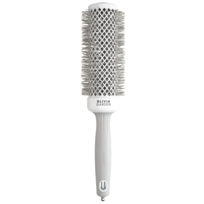 Brosse brushing Expert Blowout Speed nylon ondulé blanc & gris 45mm Olivia Garden