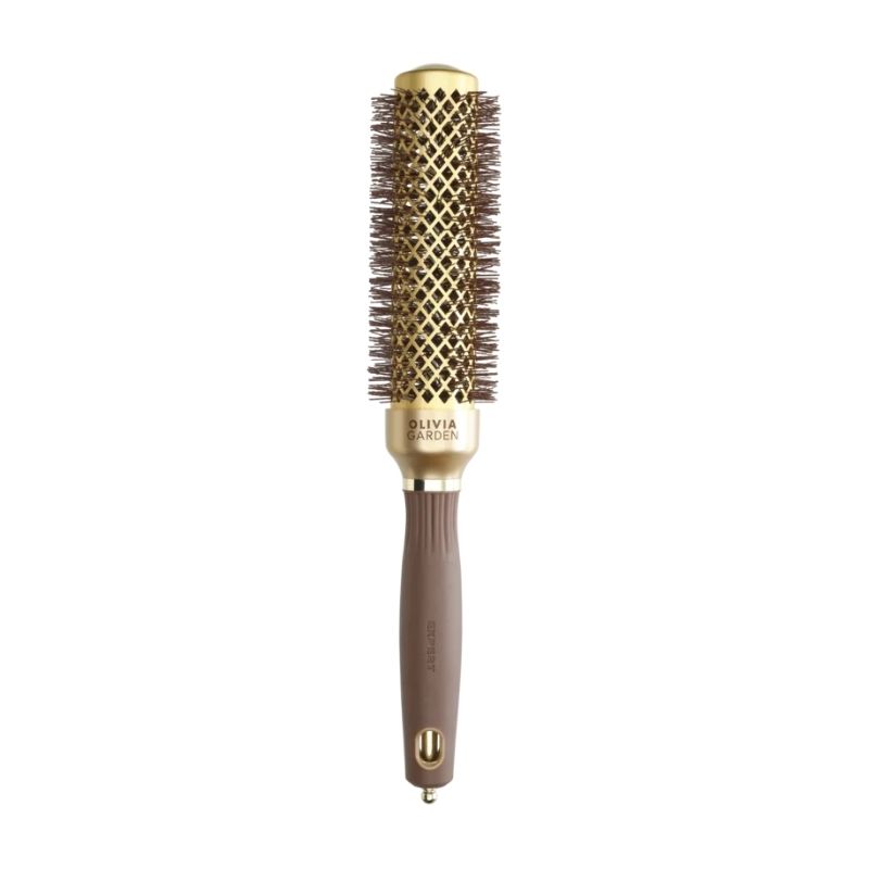 Brosse brushing Expert Blowout Speed nylon ondulé doré & marron 35mm Olivia Garden
