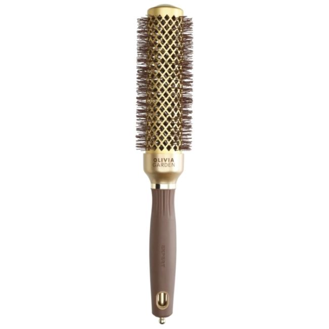 Brosse brushing Expert Blowout Speed nylon ondulé doré & marron 35mm Olivia Garden