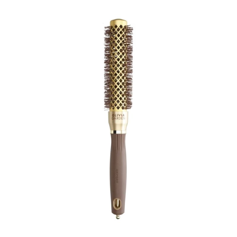 Brosse brushing Expert Blowout Speed nylon ondulé doré & marron 25mm Olivia Garden
