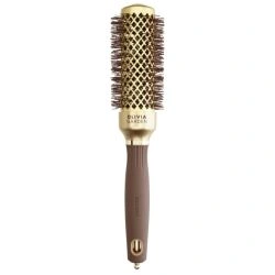 Brosse brushing Expert Blowout Shine ondulé doré marron 35 Olivia Garden