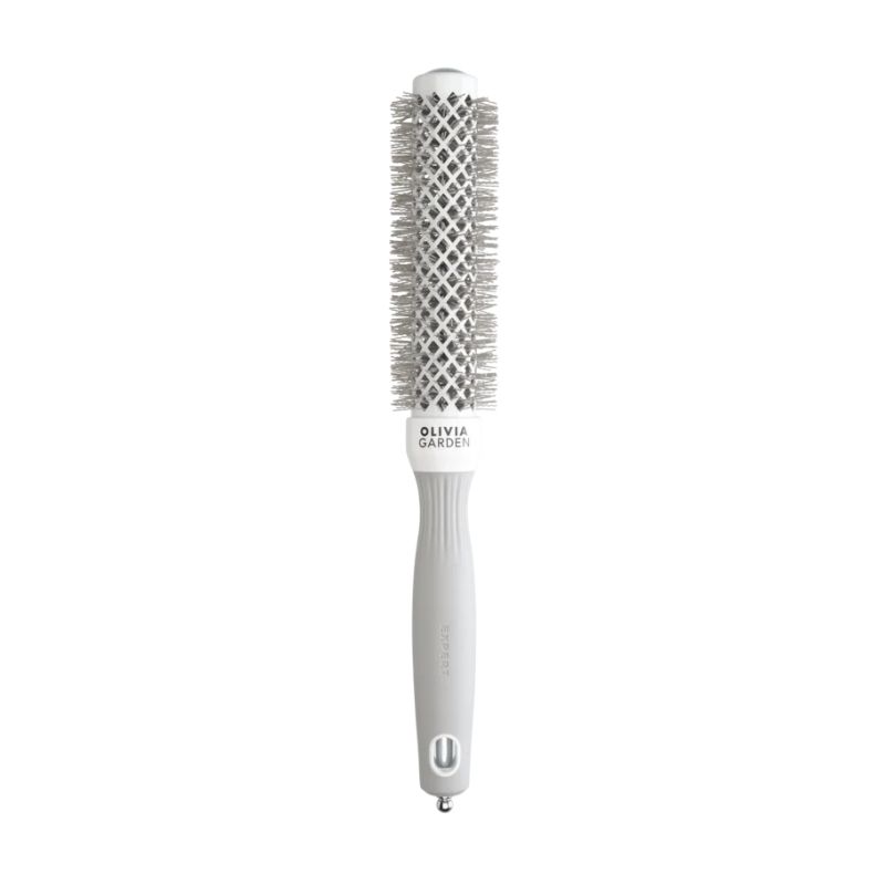 Brosse brushing Expert Blowout Speed nylon ondulé blanc & gris 25mm Olivia Garden