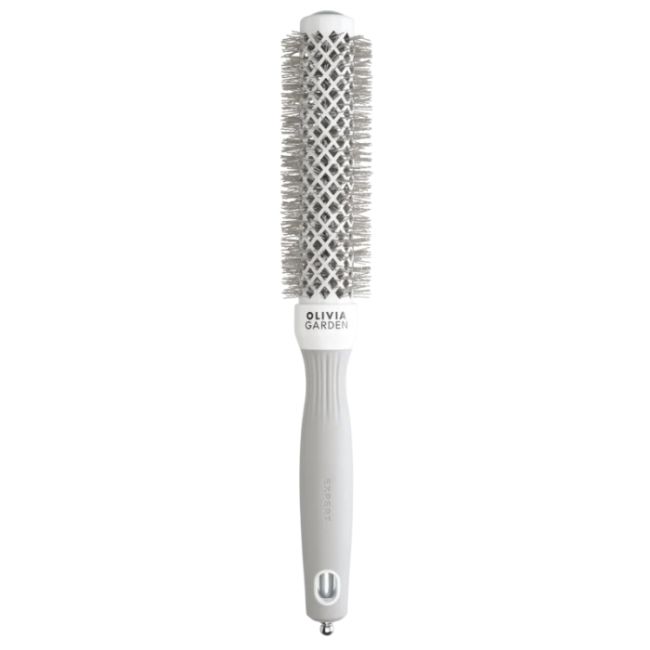 Brosse brushing Expert Blowout Speed nylon ondulé blanc & gris 25mm Olivia Garden