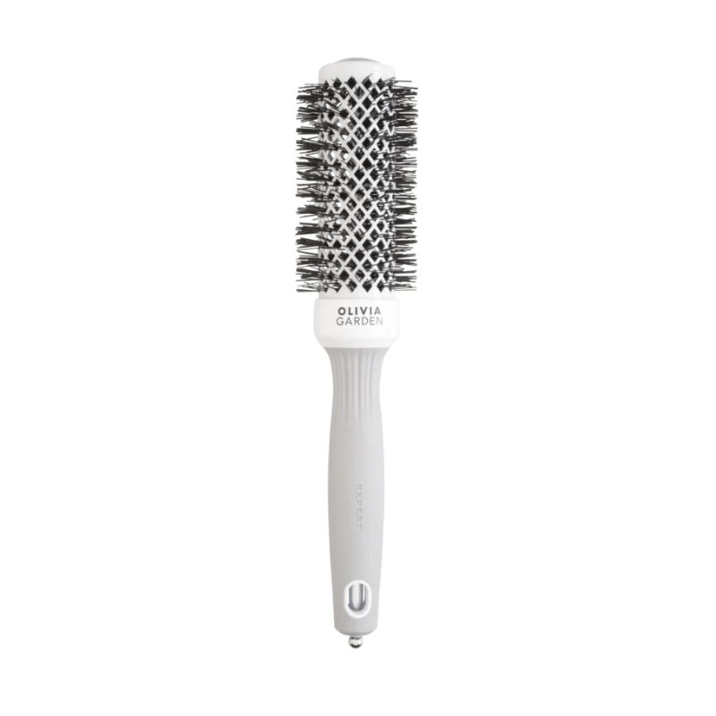 Brosse brushing Expert Blowout Shine blanc & gris 35mm Olivia Garden