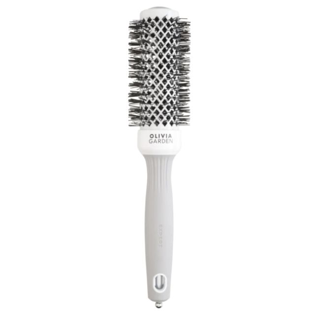 Brosse brushing Expert Blowout Shine blanc & gris 35mm Olivia Garden