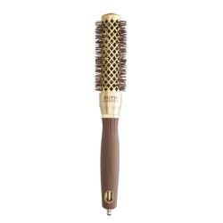 Brosse brushing Expert Blowout Shine nylon ondulé doré & marron 25mm Olivia Garden
