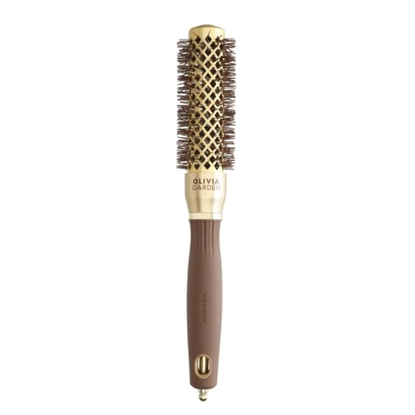 Brosse brushing Expert Blowout Shine nylon ondulé doré & marron 25mm Olivia Garden Brosse brushing Expert Blowout Shine nylon ondulé doré & marron 25mm Olivia Garden