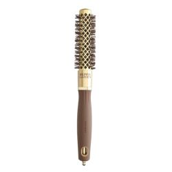 Brosse brushing Expert Blowout Shine nylon ondulé doré & marron 20mm Olivia Garden