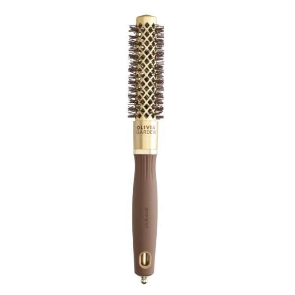 Brosse brushing Expert Blowout Shine nylon ondulé doré & marron 20mm Olivia Garden Brosse brushing Expert Blowout Shine nylon ondulé doré & marron 20mm Olivia Garden