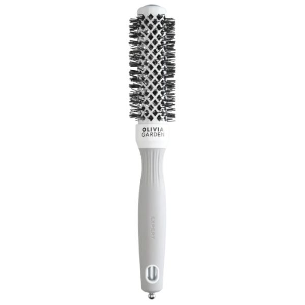 Brosse brushing Expert Blowout Shine nylon blanc gris 25mm Olivia Garden Brosse brushing Expert Blowout Shine nylon blanc gris 25mm Olivia Garden