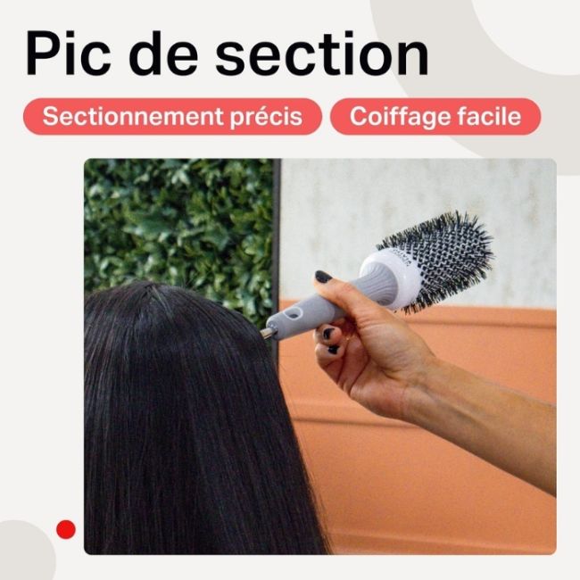 Brosse brushing Expert Blowout Shine nylon blanc gris 25mm Olivia Garden