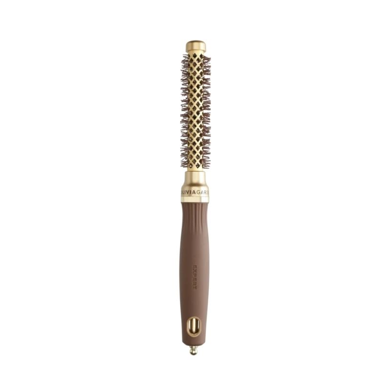 Brosse brushing Expert Blowout Shine ondulé doré & marron 15mm Olivia Garden