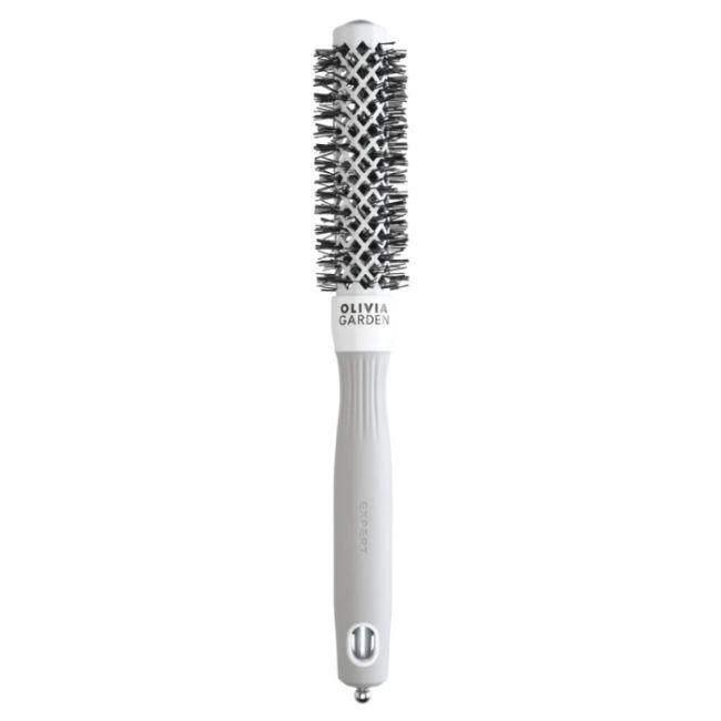 Brosse brushing Expert Blowout Shine nylon blanc & gris 20mm Olivia Garden