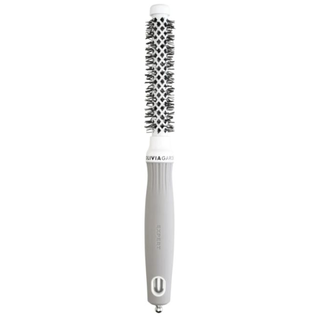 Brosse brushing Expert Blowout Shine nylon blanc & gris 15mm Olivia Garden