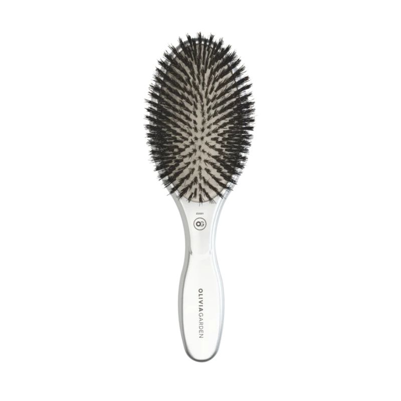 Brosse Expert Care Oval poils de sanglier argent Olivia Garden