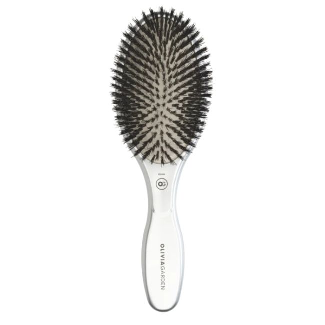 Brosse Expert Care Oval poils de sanglier argent Olivia Garden