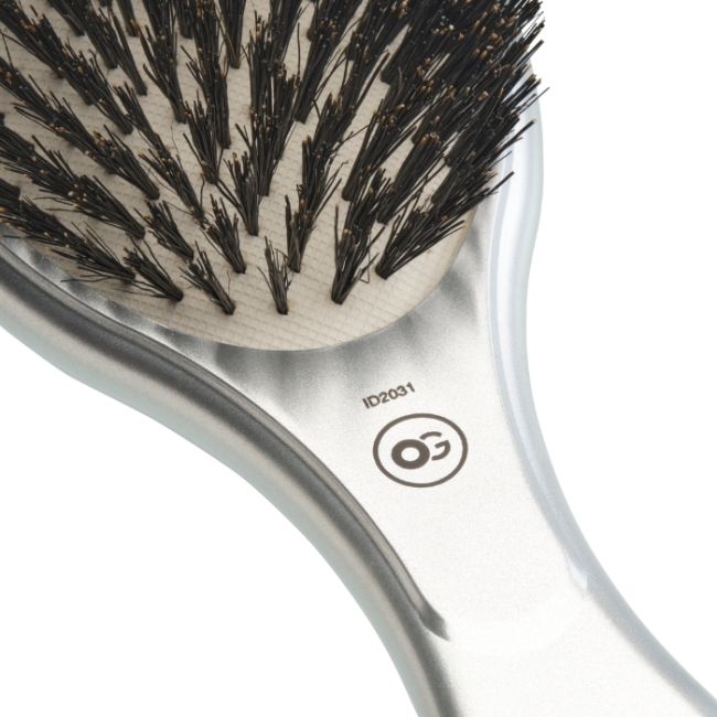 Brosse Expert Care Oval poils de sanglier argent Olivia Garden