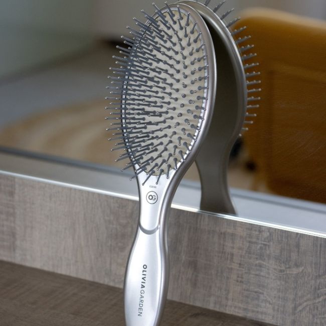 Brosse Expert Care Oval Nylon argent Olivia Garden