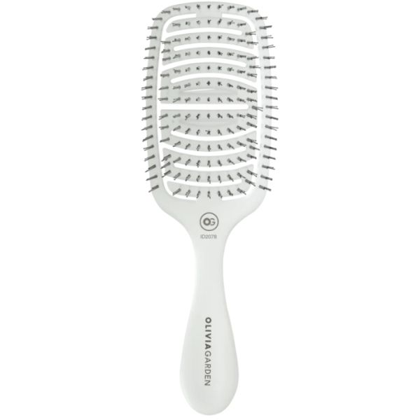 Brosse Essential Care Flex pour cheveux fins Ice White Olivia Garden Brosse Essential Care Flex pour cheveux fins Ice White Olivia Garden
