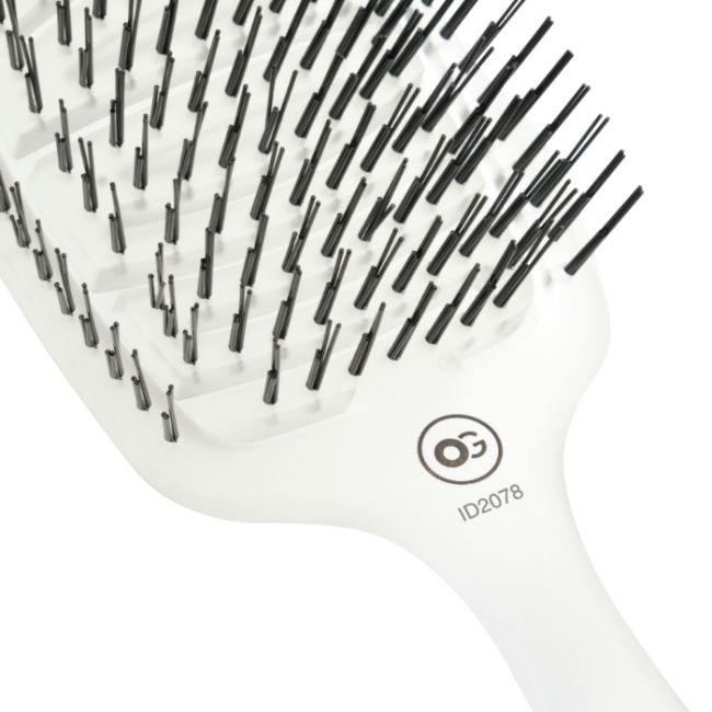 Brosse Essential Care Flex pour cheveux fins Ice White Olivia Garden