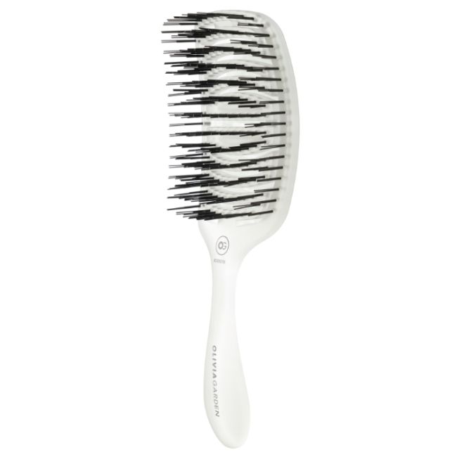 Brosse Essential Care Flex pour cheveux fins Ice White Olivia Garden