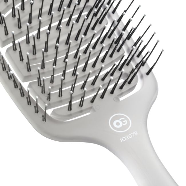 Brosse Essential Care Flex pour cheveux medium Ice Grey Olivia Garden