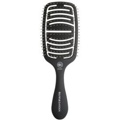 Brosse Essential Care Flex pour cheveux épais Matt Black Olivia Garden