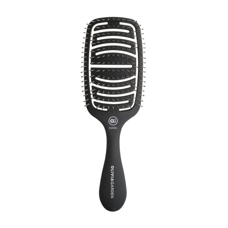 Brosse Essential Care Flex pour cheveux épais Matt Black Olivia Garden