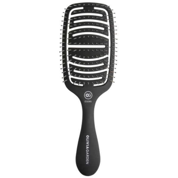 Brosse Essential Care Flex pour cheveux épais Matt Black Olivia Garden Brosse Essential Care Flex pour cheveux épais Matt Black Olivia Garden