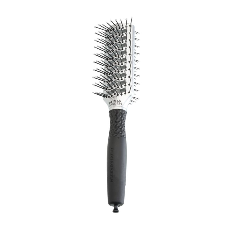 Brosse Essential Style Double Tunnel Nylon argent Olivia Garden