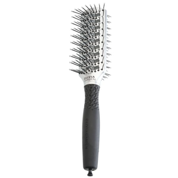 Brosse Essential Style Double Tunnel Nylon argent Olivia Garden Brosse Essential Style Double Tunnel Nylon argent Olivia Garden